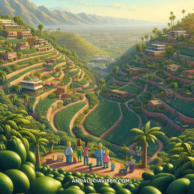 ¿Cómo sería un capítulo de Los Simpsons en la Costa del Sol? - simpsons paseo plantacion aguacates axarquia malaga andaluciavibes com 1 ¿Cómo sería un capítulo de Los Simpsons en la Costa del Sol? - simpsons paseo plantacion aguacates axarquia malaga andaluciavibes com 1