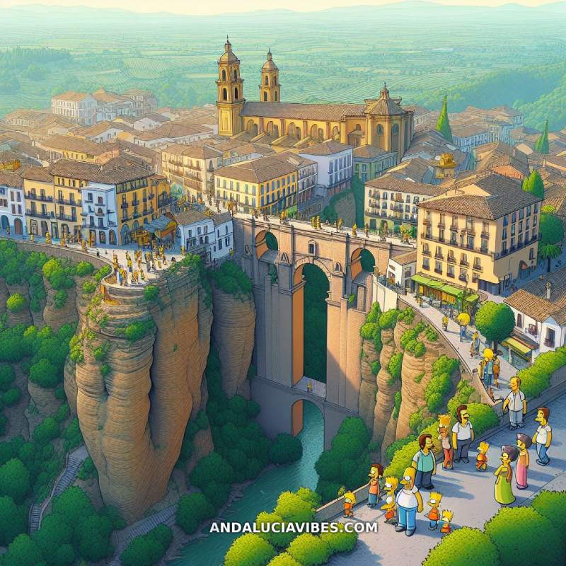 ¿Cómo sería un capítulo de Los Simpsons en la Costa del Sol? - simpsons paseo ronda malaga andaluciavibes com 1 ¿Cómo sería un capítulo de Los Simpsons en la Costa del Sol? - simpsons paseo ronda malaga andaluciavibes com 1