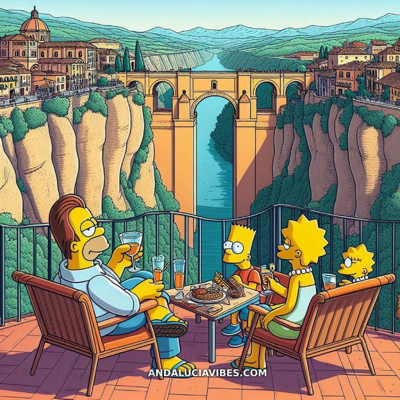 ¿Cómo sería un capítulo de Los Simpsons en la Costa del Sol? - simpsons paseo ronda malaga andaluciavibes com3 1 ¿Cómo sería un capítulo de Los Simpsons en la Costa del Sol? - simpsons paseo ronda malaga andaluciavibes com3 1