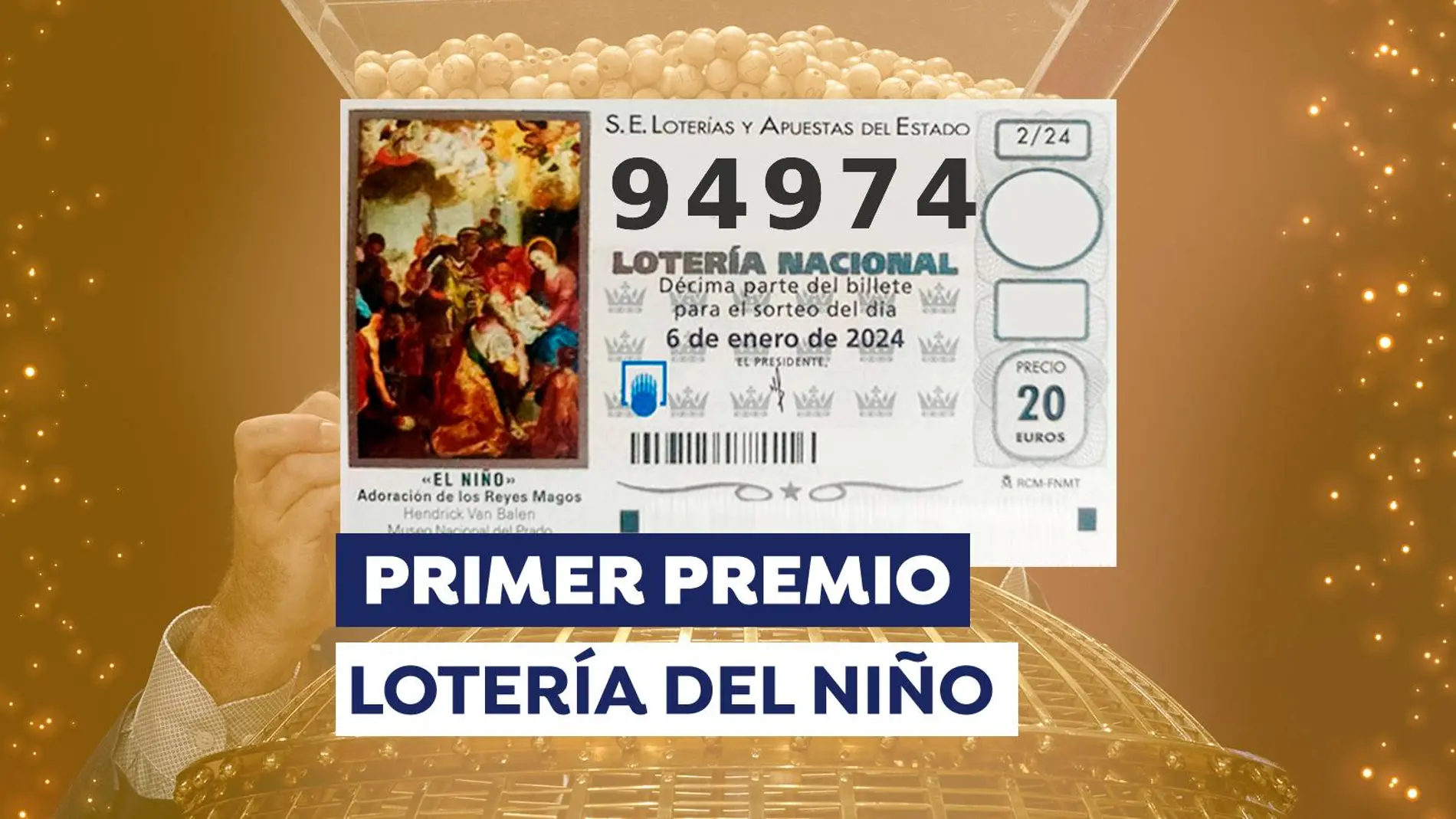 Primer Premio del Sorteo del Niño: Marbella y Torremolinos 'tocadas por la varita' - 94974 primer premio loteria nino 2024 98 Primer premio Sorteo del Niño 2024