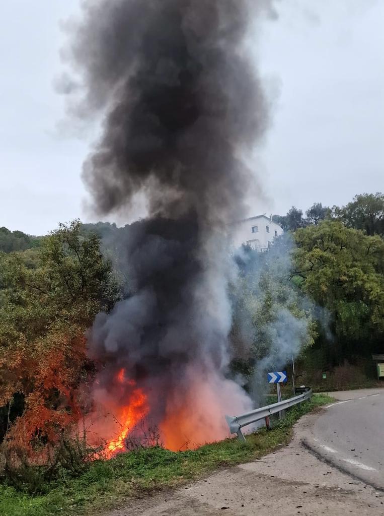 Un accidente en la carretera de Casares acaba con un vehículo completamente calcinado - WhatsApp Image 2024 01 09 at 12.58.24 Un accidente en la carretera de Casares acaba con un vehículo completamente calcinado - WhatsApp Image 2024 01 09 at 12.58.24