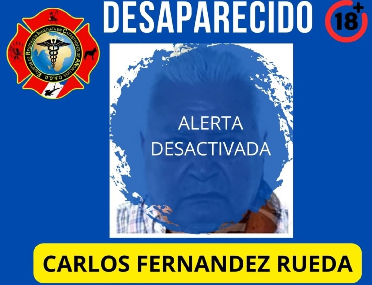 Encuentran a Carlos Fernández, desaparecido este jueves en Málaga - Alerta desactivada Carlos Encuentran a Carlos Fernández, desaparecido este jueves en Málaga - Alerta desactivada Carlos