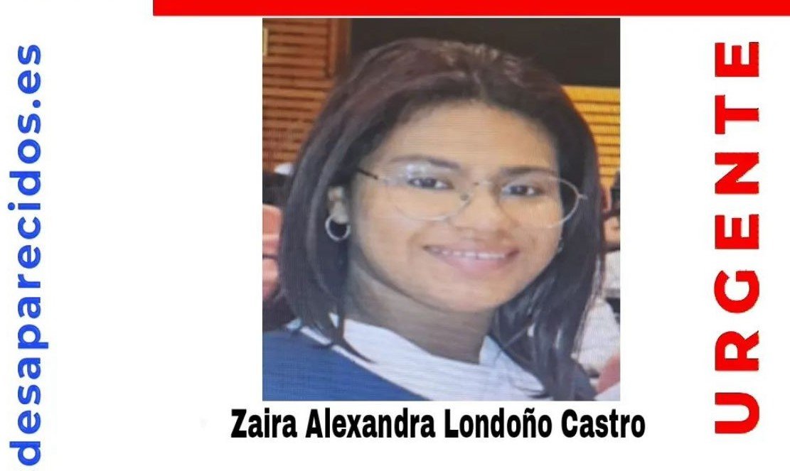 Desaparecida en Vélez-Málaga Zaira Alexandra, una joven de 20 años - Desaparecida Zaira recorte