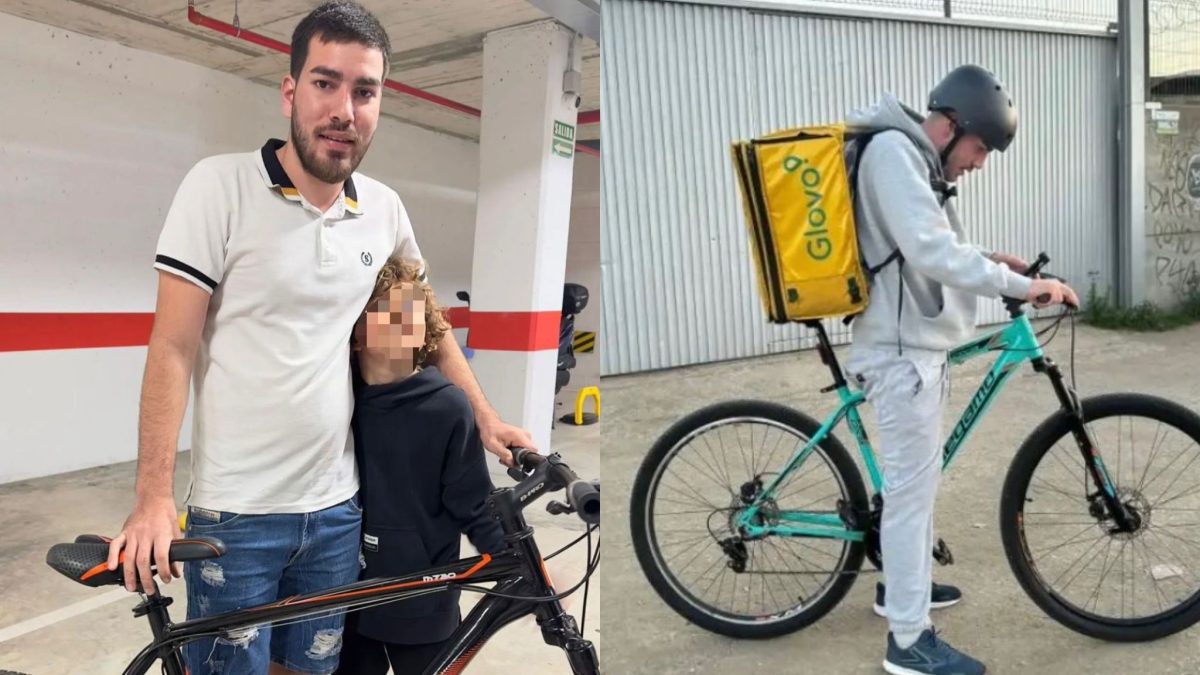 Dos hermanos regalan su bicicleta a un repartidor de Marbella para que pueda seguir trabajando - WhatsApp Image 2024 02 20 at 10.59.21