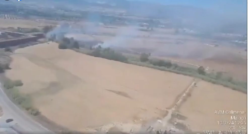 Declarado un incendio forestal en Cortijo Jurado, en Campanillas - incendio Incendio forestal en Cortijo Jurado, en Campanillas.INFOCA