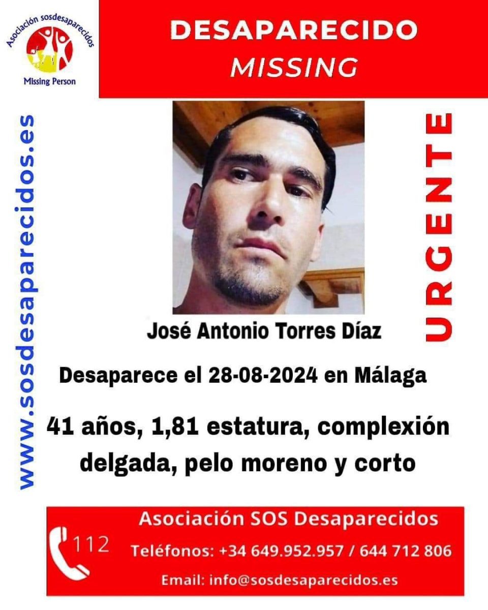 Se busca a José Antonio Torres Díaz de 41 años, desaparecido en Málaga - WhatsApp Image 2024 09 12 at 13.29.27 Se busca a José Antonio Torres Díaz de 41 años, desaparecido en Málaga - WhatsApp Image 2024 09 12 at 13.29.27
