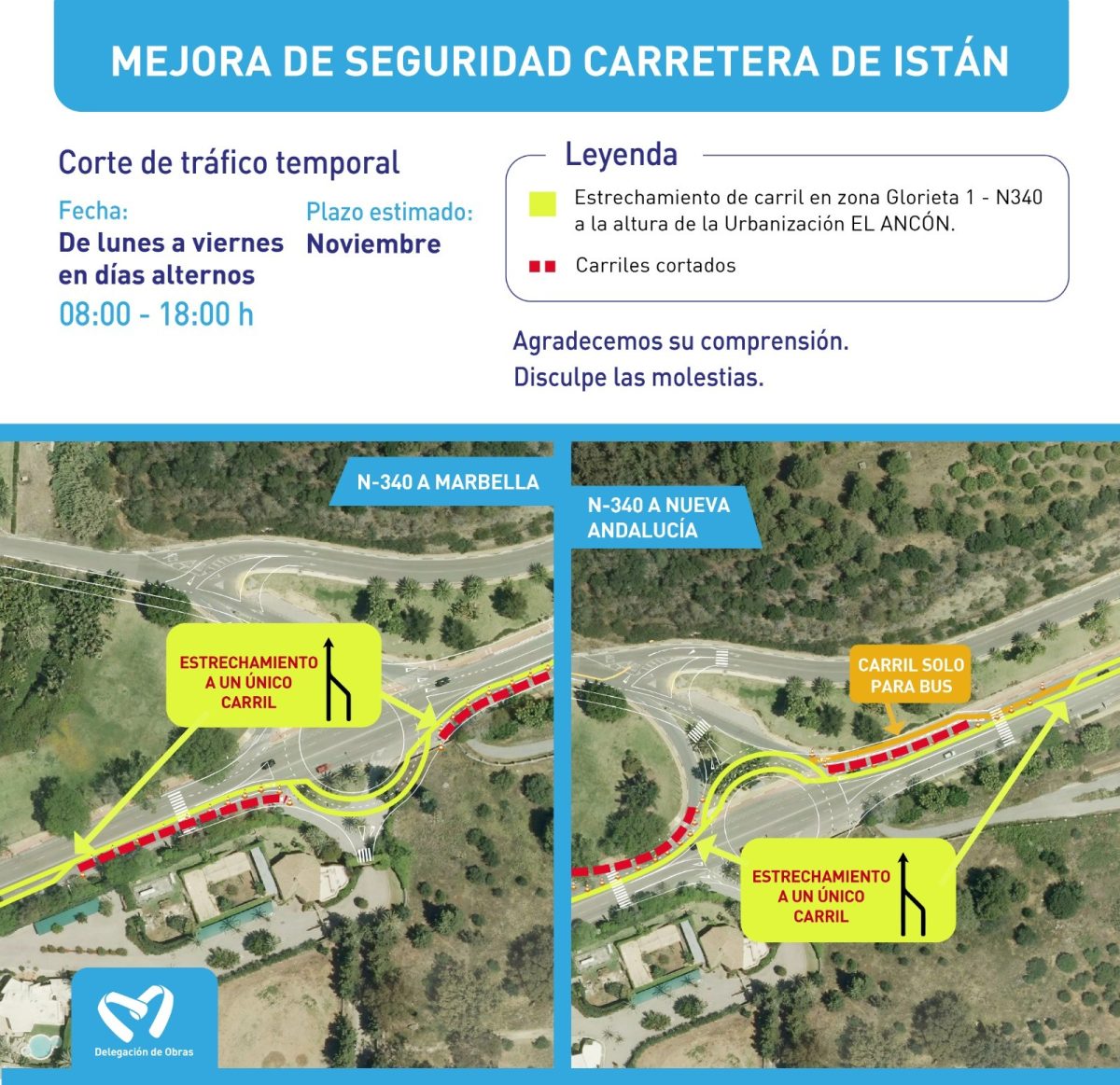 Las obras de la carretera de Istán entran en la fase final - Corte 2 Las obras de la carretera de Istán entran en la fase final - Corte 2
