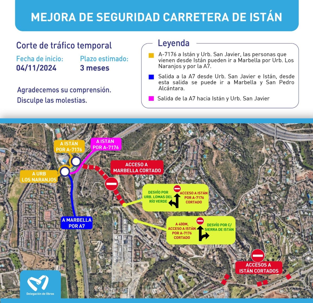 Las obras de la carretera de Istán entran en la fase final - Corte Las obras de la carretera de Istán entran en la fase final - Corte