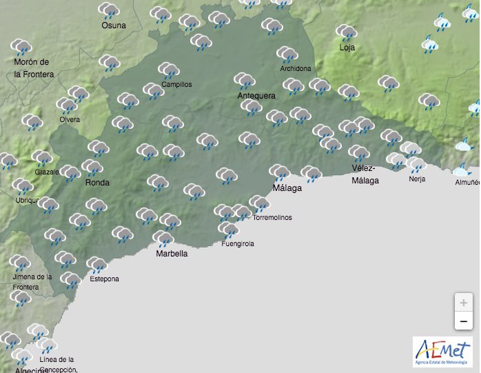 AEMET prevé la ansiada llegada de las lluvias, con un fin de semana pasado por agua - Mapa de prevision para el sabado AEMET prevé la ansiada llegada de las lluvias, con un fin de semana pasado por agua - Mapa de prevision para el sabado
