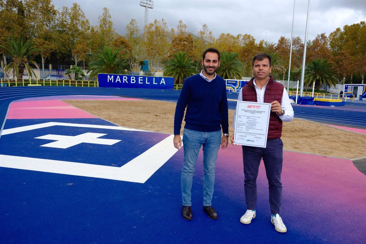 La pista de atletismo de Marbella recibe el Certificado de Homologación de Instalaciones Atléticas - Atletismo Marbella La pista de atletismo de Marbella recibe el Certificado de Homologación de Instalaciones Atléticas - Atletismo Marbella