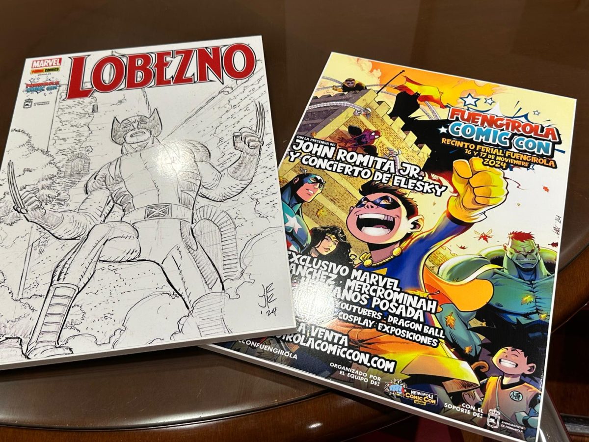 El dibujante John Romita Jr. rinde homenaje a Fuengirola con una portada exclusiva de Marvel - Boceto de la portada de Marvel dedicada a Fuengirola y cartel de Fuengirola Comic Con El dibujante John Romita Jr. rinde homenaje a Fuengirola con una portada exclusiva de Marvel