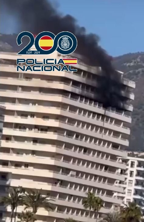 Detenido un hombre de 28 años en Fuengirola por provocar un incendio en un hotel con gasolina - 20250115 foto incendio Detenido un hombre de 28 años en Fuengirola por provocar un incendio en un hotel con gasolina - 20250115 foto incendio