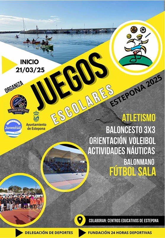 Estepona acoge la nueva edición de los Juegos Escolares con 30 disciplinas deportivas - CARTEL JUEGOS ESCOLARES 2025 Estepona acoge la nueva edición de los Juegos Escolares con 30 disciplinas deportivas - CARTEL JUEGOS ESCOLARES 2025
