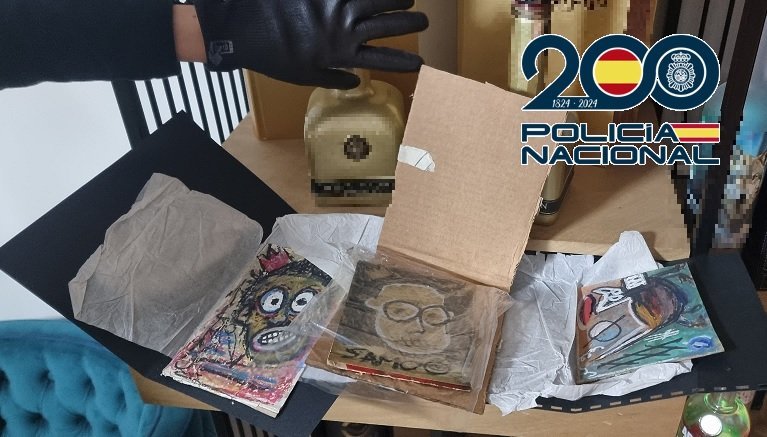 Desmantelan una red de falsificación de arte en Estepona que suplantaba la colección de Pablo Escobar - 20250410 FOTO CUADROS 2 Desmantelan una red de falsificación de arte en Estepona que suplantaba la colección de Pablo Escobar - 20250410 FOTO CUADROS 2