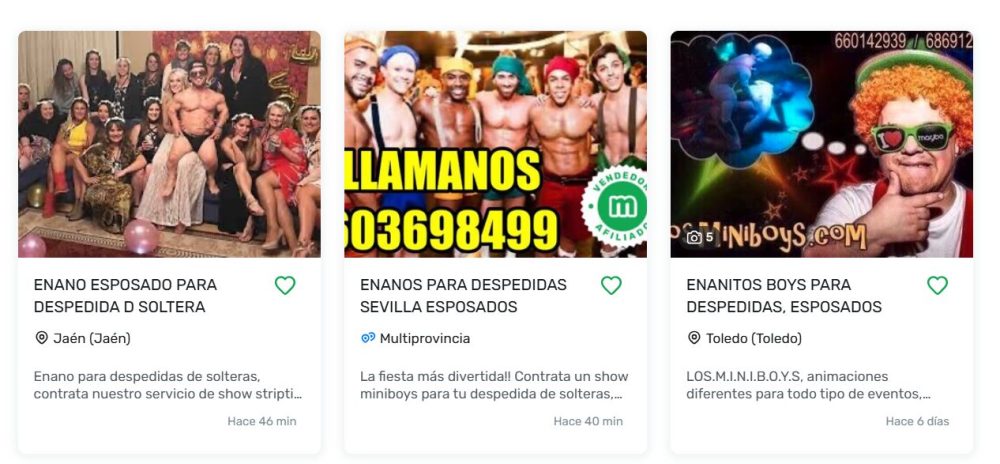 Sumar quiere acabar con el 'alquiler de enanos' en despedidas de soltero - Captura de pantalla 2025 04 01 114748 Sumar quiere acabar con el 'alquiler de enanos' en despedidas de soltero - Captura de pantalla 2025 04 01 114748