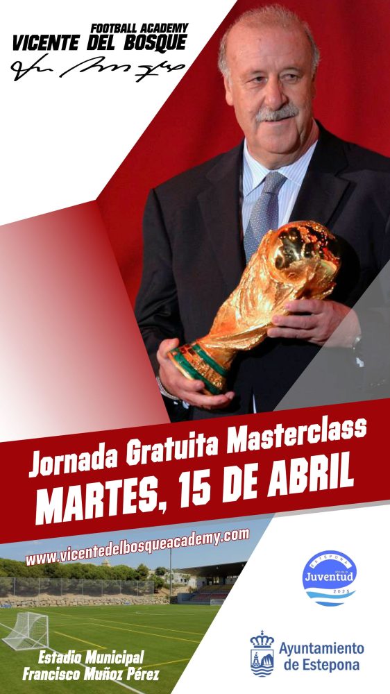 Vicente del Bosque ofrecerá una Masterclass gratuita en Estepona - Masterclass Vicente del Bosque 1 Vicente del Bosque ofrecerá una Masterclass gratuita en Estepona - Masterclass Vicente del Bosque 1