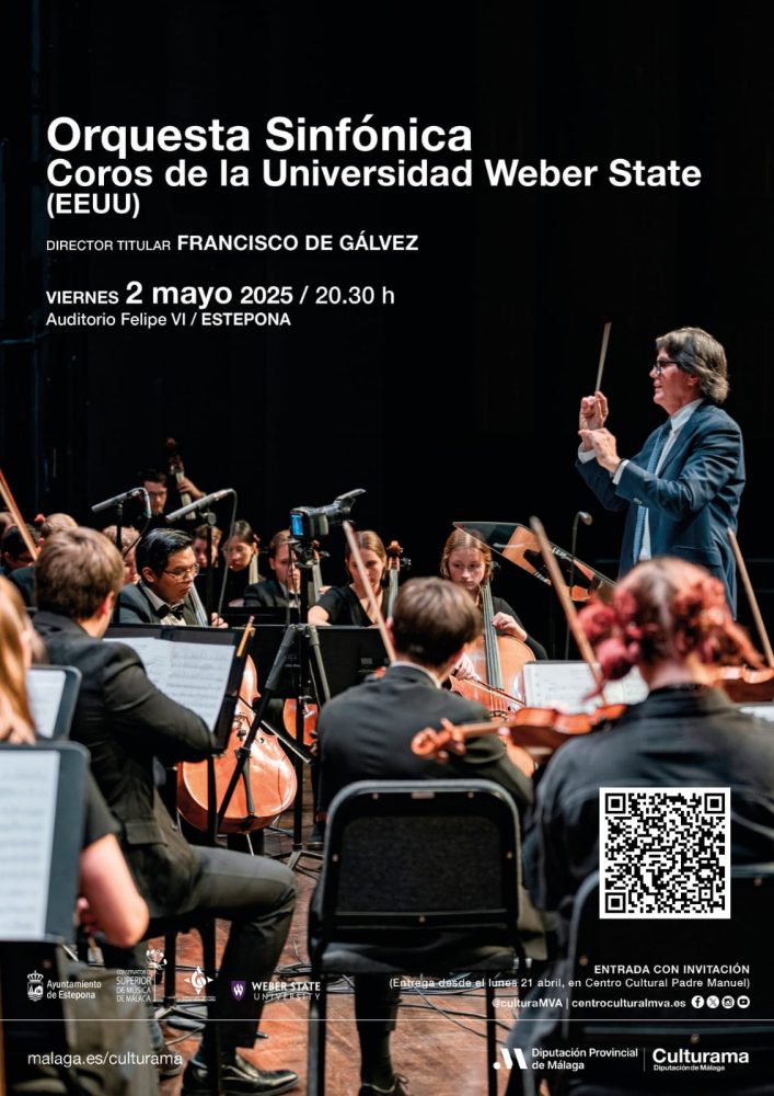 La Orquesta Sinfónica y Coros de la Universidad Weber State ofrecerá un concierto gratuito en Estepona - ORQUESTA SINFONICA y CORO UNIVERSIDAD WEBER CON QR La Orquesta Sinfónica y Coros de la Universidad Weber State ofrecerá un concierto gratuito en Estepona - ORQUESTA SINFONICA y CORO UNIVERSIDAD WEBER CON QR