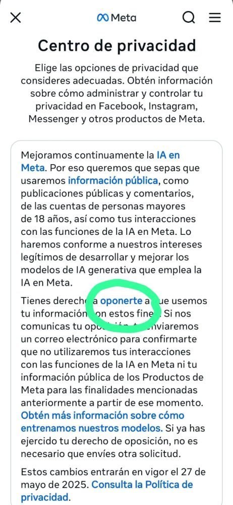 Meta empezará a usar tus datos personales este 27 de mayo para entrenar su IA: así puedes evitarlo - opornesa meta ia Meta empezará a usar tus datos personales este 27 de mayo para entrenar su IA: así puedes evitarlo - opornesa meta ia