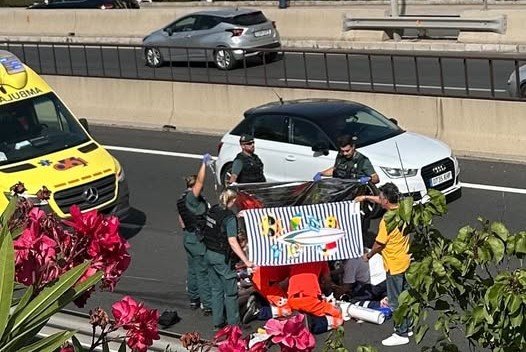 Fallece una persona en un accidente de tráfico en el tramo de la autovía A-7 por Mijas - Accidente Mijas recorte Fallece una persona en un accidente de tráfico en el tramo de la autovía A-7 por Mijas - Accidente Mijas recorte