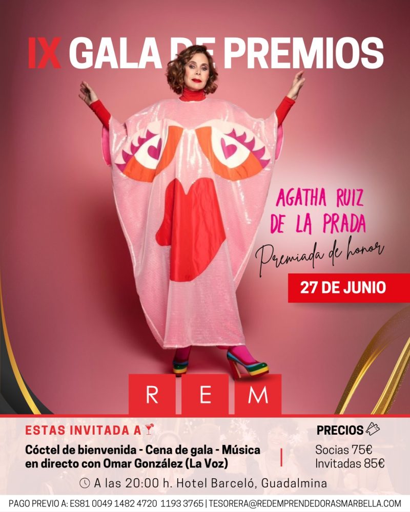 IX Premios REM: La Gala que empodera a las mujeres emprendedoras de Marbella y Campo de Gibraltar - cartel ix gala premios rem Cartel de la IX Gala de Premios de la Red de Emprendedoras de Marbella y Campo de Gibraltar (REM)