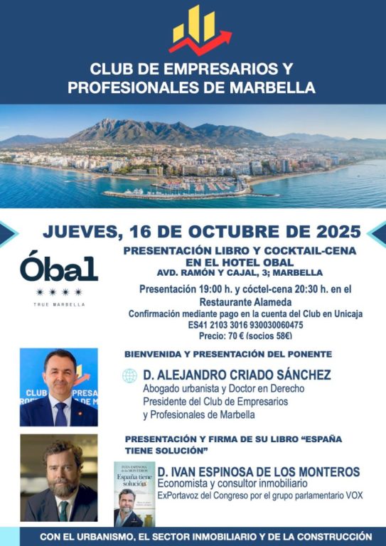 Iván Espinosa de los Monteros presenta en Marbella su libro España tiene solución - CEPM marbella ivan espinosa de los monteros Iván Espinosa de los Monteros presenta en Marbella su libro España tiene solución - CEPM marbella ivan espinosa de los monteros