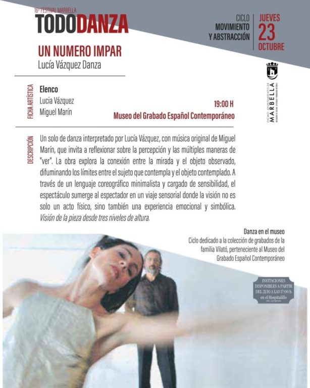 Festival Marbella TodoDanza 2025: Fechas, lugar y detalles del espectáculo ‘El número impar’ - festival Marbella TodoDanza numero impar