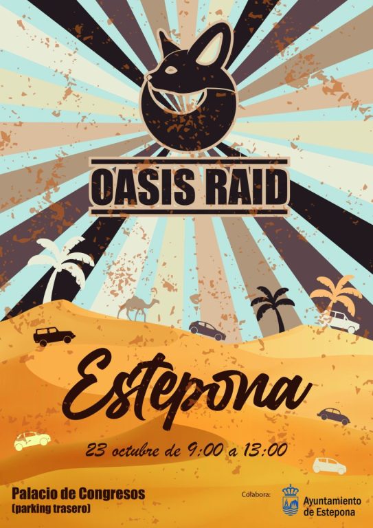 Rally Oasis Raid 2025: fecha, recorrido y punto de partida desde Estepona hacia Marruecos - oasis raid estepona 2025 cartel Rally Oasis Raid 2025: fecha, recorrido y punto de partida desde Estepona hacia Marruecos - oasis raid estepona 2025 cartel