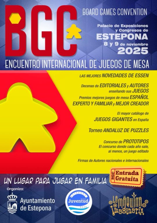 Estepona acogerá el mayor evento de juegos de mesa del año: fechas, horarios y cómo conseguir tu entrada gratis - FESTIVAL JUEGOS DE MESA CARTEL estepona Estepona acogerá el mayor evento de juegos de mesa del año: fechas, horarios y cómo conseguir tu entrada gratis - FESTIVAL JUEGOS DE MESA CARTEL estepona