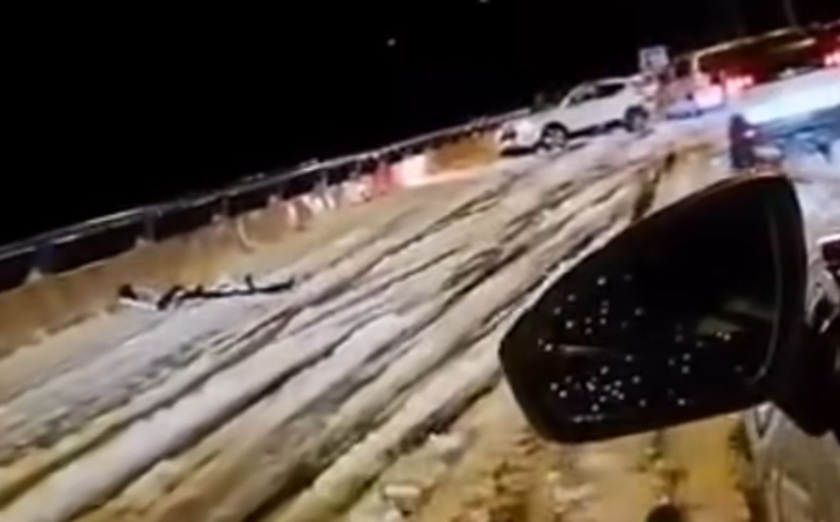 Una imponente granizada desencadena numerosos accidentes en la carretera de las Pedrizas - Las Pedrizas Las Pedrizas, esta Nochebuena