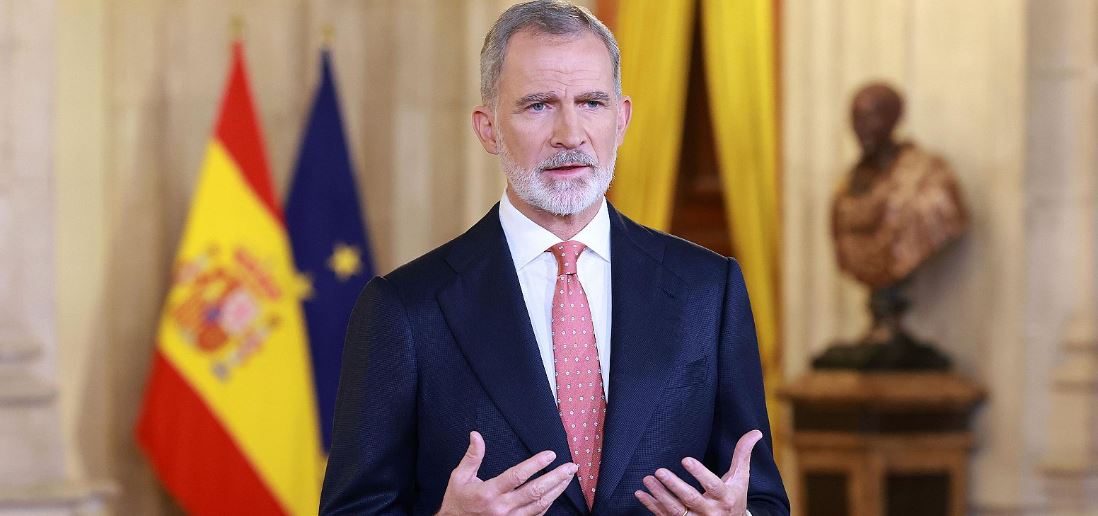 Felipe VI, durante su tradicional mensaje de Navidad