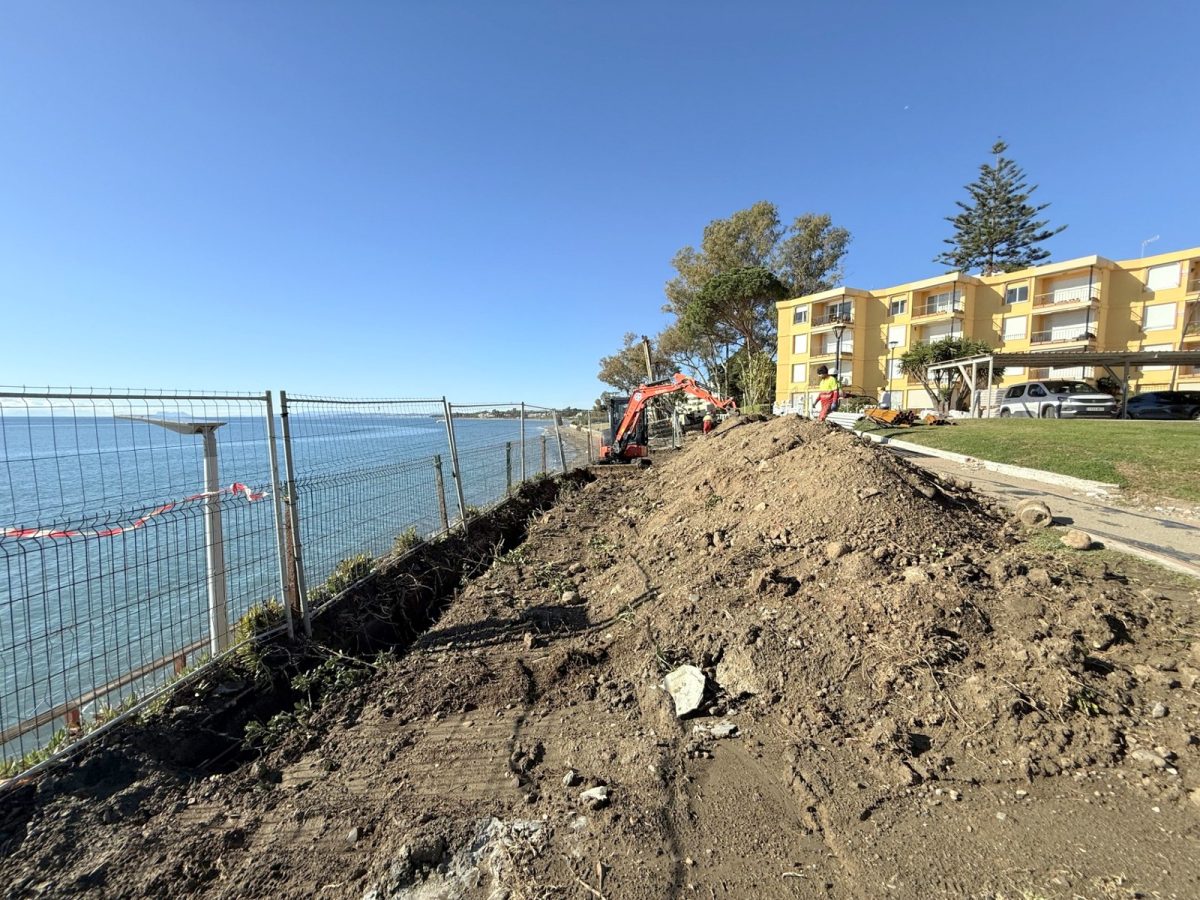 Así avanzan las obras de refuerzo del corredor litoral en Playa Bella en Estepona - corredor litoral de Estepona playa bellac corredor litoral de Estepona playa bella