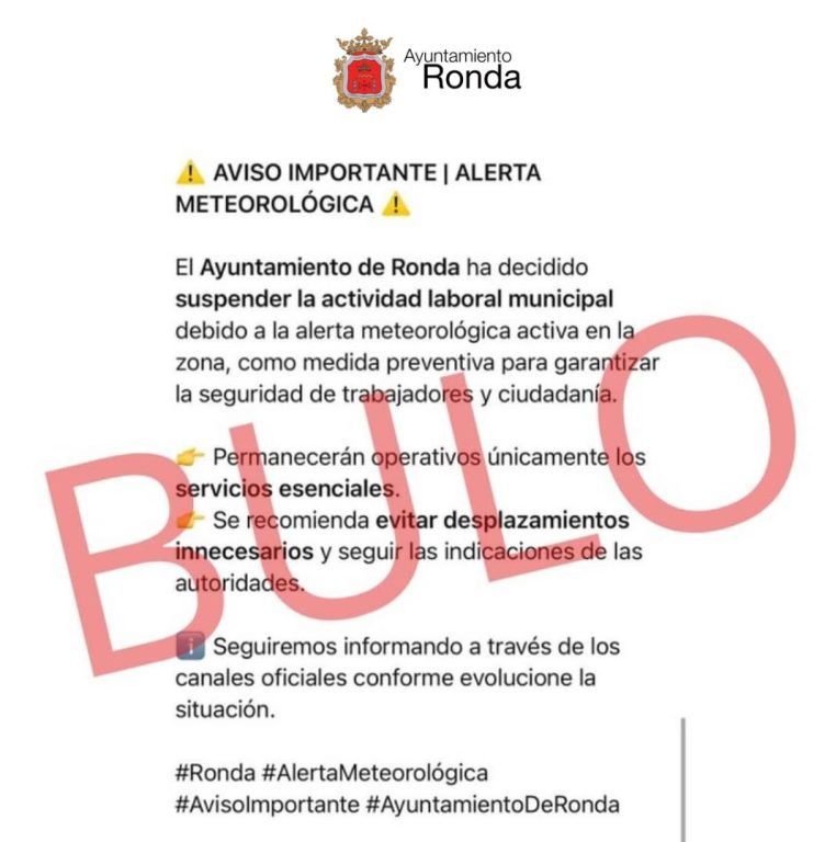 Bulo: el Ayuntamiento de Ronda no ha suspendido la actividad laboral por la situación meteorológica - 622245763 1314834547352641 834795749596515045 n Bulo: el Ayuntamiento de Ronda no ha suspendido la actividad laboral por la situación meteorológica - 622245763 1314834547352641 834795749596515045 n