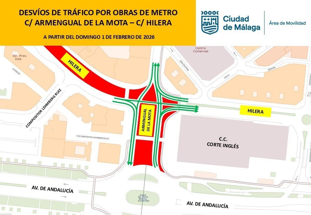 Cambios en el tráfico en Armengual de la Mota e Hilera desde este domingo por las obras del metro - 624527140 1341822041318193 3304304319079920444 n tráfico