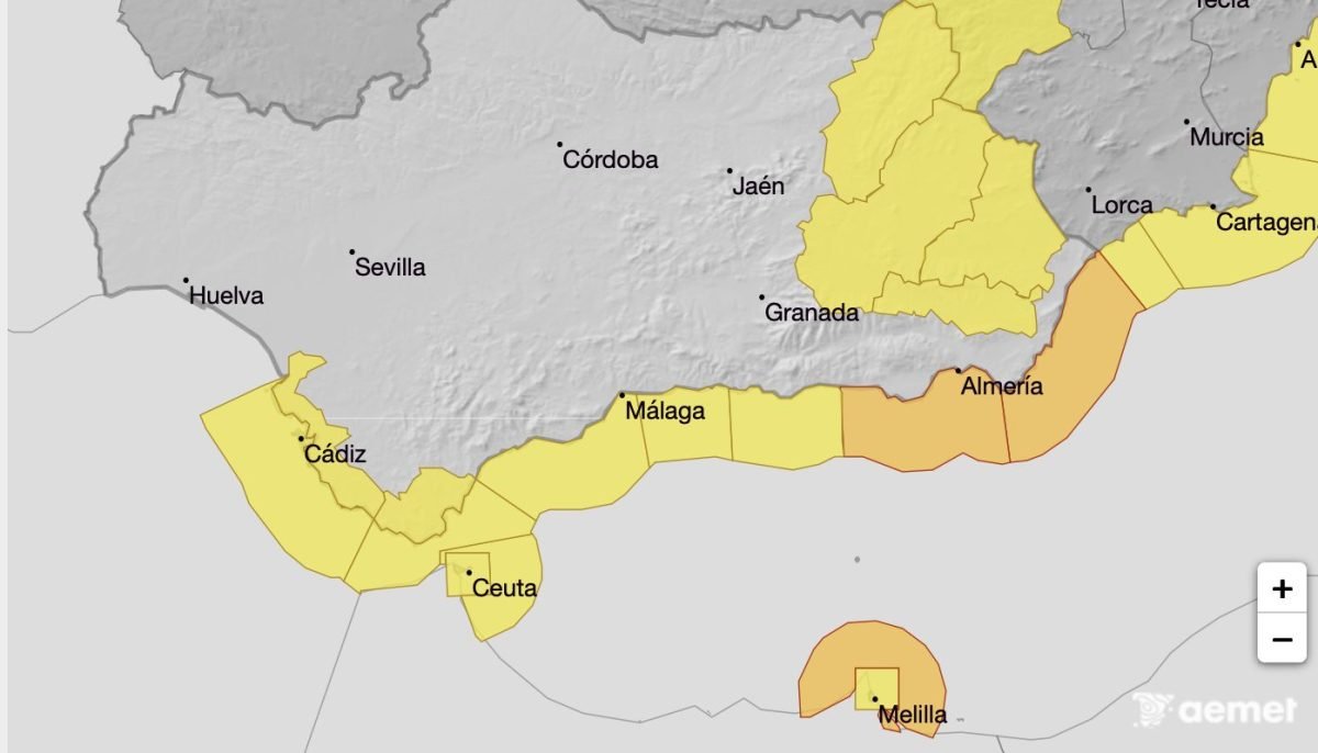 AEMET actualiza el aviso amarillo y lo amplía al sábado en la Costa del Sol - Captura de pantalla 2026 01 22 a las 16.25.56 Aviso amarillo