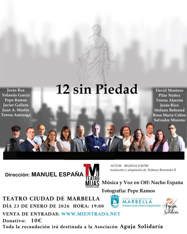 ‘12 sin piedad’ llega hoy al Teatro Ciudad de Marbella en una función solidaria - Teatro 1 ‘12 sin piedad’ llega hoy al Teatro Ciudad de Marbella en una función solidaria - Teatro 1