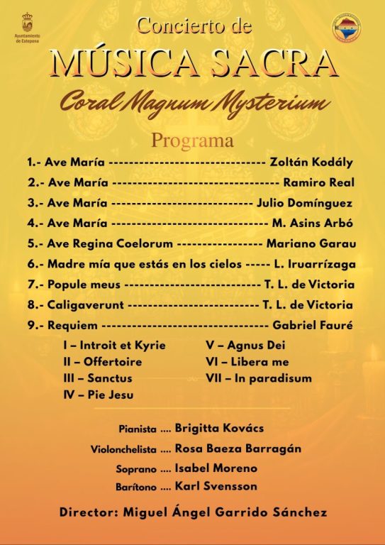La Coral Magnum Mysterium ofrecerá su tradicional concierto de música sacra en la iglesia de Los Remedios de Estepona - Concierto Coral Musica Sacra La Coral Magnum Mysterium ofrecerá su tradicional concierto de música sacra en la iglesia de Los Remedios de Estepona - Concierto Coral Musica Sacra