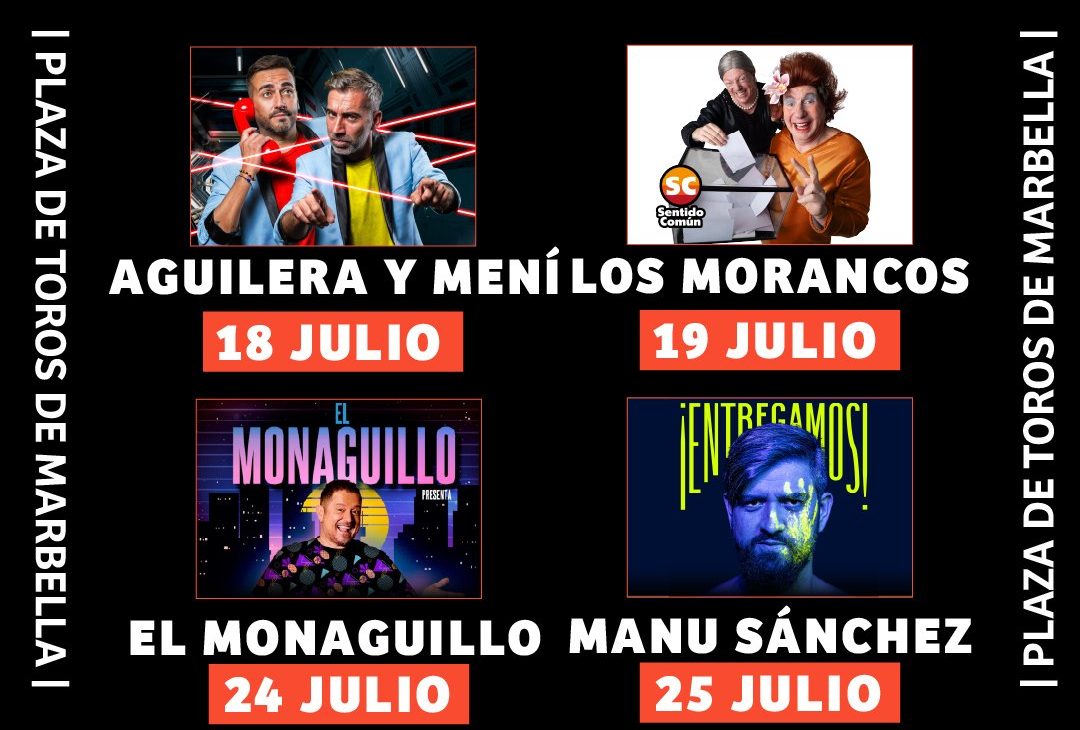Marbella Live Fest 2026 reúne a Los Morancos, Manu Sánchez, El Monaguillo y Aguilera y Meni en cuatro grandes noches de humor - MARBELLALIVEFEST e1779441232768 MARBELLALIVEFEST