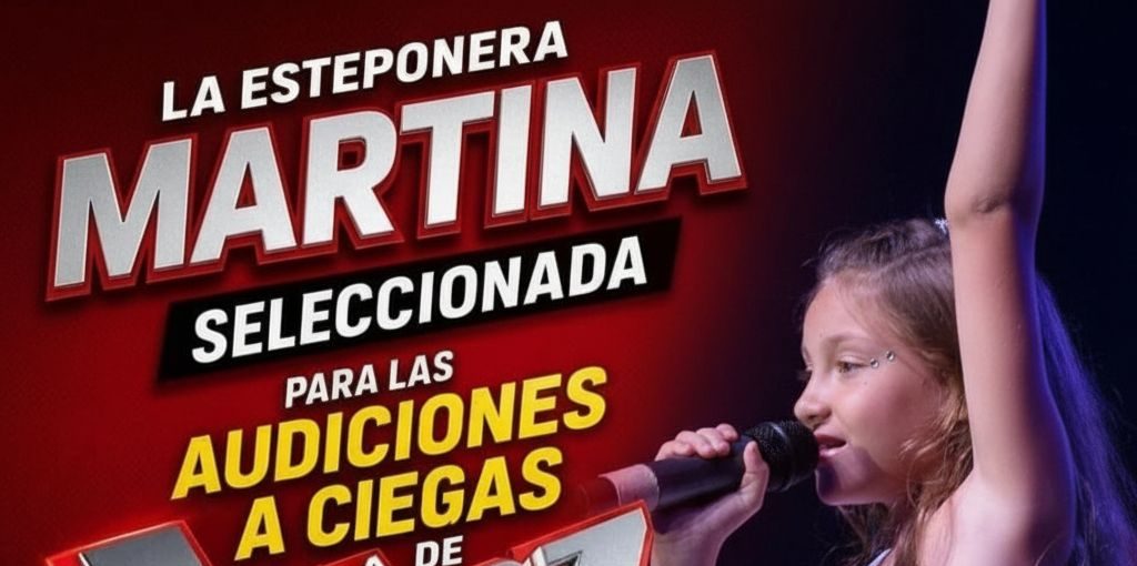La esteponera Martina, seleccionada para las audiciones a ciegas de La Voz Kids - martina la voz kids e1779363012402 martina la voz kids