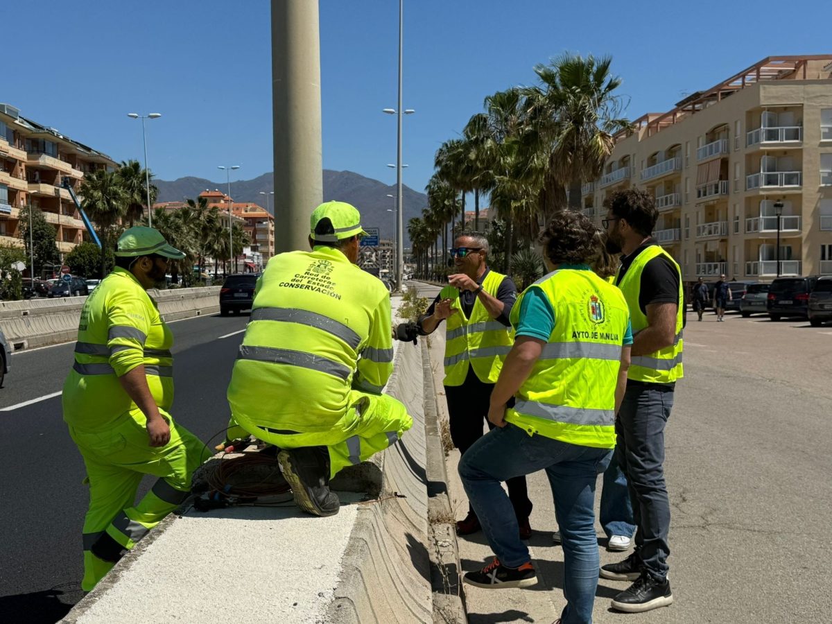 Manilva repone el alumbrado de la A-7 a su paso por Sabinillas - tramo luz manilva a7 tramo luz manilva a7