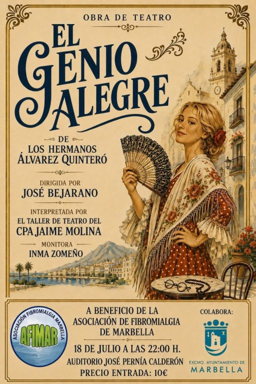 Una noche de teatro solidario en Marbella para apoyar la lucha contra la fibromialgia - AFIMAR Una noche de teatro solidario en Marbella para apoyar la lucha contra la fibromialgia - AFIMAR
