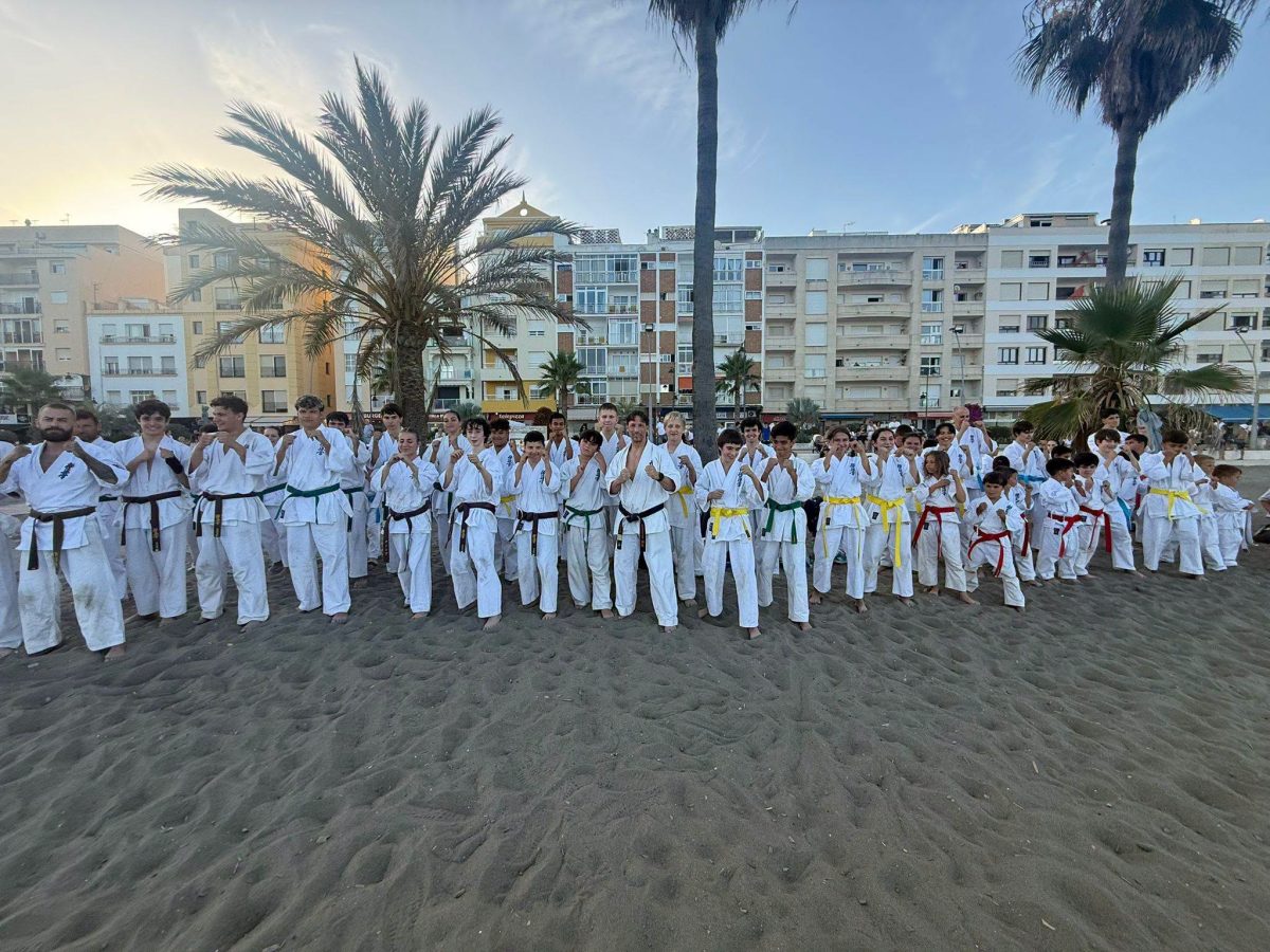 El Club Deportivo Ruiz Dojo de Estepona disfruta en la playa de La Rada de su entrenamiento anual - Club Deportivo Ruiz Dojo Estepona entrenamiento playa la rada El Club Deportivo Ruiz Dojo de Estepona disfruta en la playa de La Rada de su entrenamiento anual