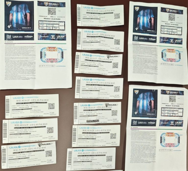 Lo que no se vio del Málaga-Las Palmas: así fue el operativo de la Policía Nacional contra la reventa de entradas - Intervencion entradas Policia Autonomica Lo que no se vio del Málaga-Las Palmas: así fue el operativo de la Policía Nacional contra la reventa de entradas - Intervencion entradas Policia Autonomica