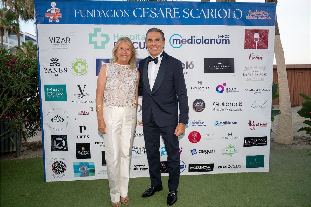 Solidaridad y compromiso protagonizan la gala benéfica de la Fundación Cesare Scariolo - Marbella Fundacion Cesare Scariolo Ángeles Muñoz y Cesare Scariolo