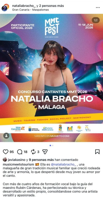 La esteponera Natalia Bracho, seleccionada para el MMT Festival de Maspalomas - WhatsApp Image 2026 06 01 at 14.18.51 1 La esteponera Natalia Bracho, seleccionada para el MMT Festival de Maspalomas - WhatsApp Image 2026 06 01 at 14.18.51 1