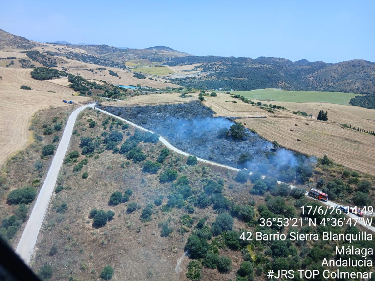Declarado un incendio forestal en Almogía, en el paraje Sierra Blanquilla - incendio almogia incendio almogia