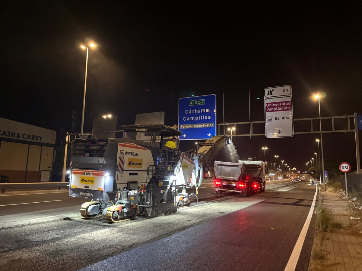 Obras nocturnas en la A-357 de Málaga para renovar diez kilómetros de asfalto - A 357 Plan de Asfaltado Malaga A-357 Plan de Asfaltado Malaga
