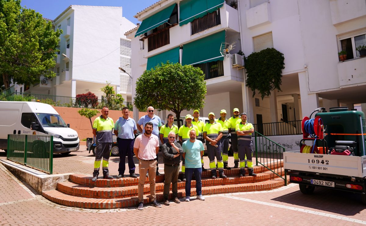 Estepona refuerza la limpieza de calles con diez hidrolimpiadoras y equipos fijos en todos los barrios - DSC03966 001 Presentación del refuerzo del Plan Municipal de Limpieza de Estepona.
