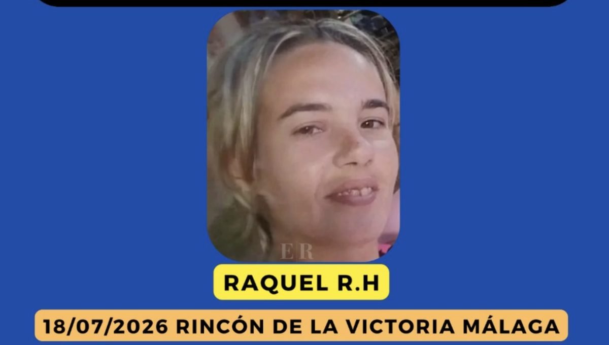 Buscan a Raquel, una joven de 26 años desaparecida en Rincón de la Victoria - Desaparecida Raquel Detalle del cartel anunciador de su desaparición