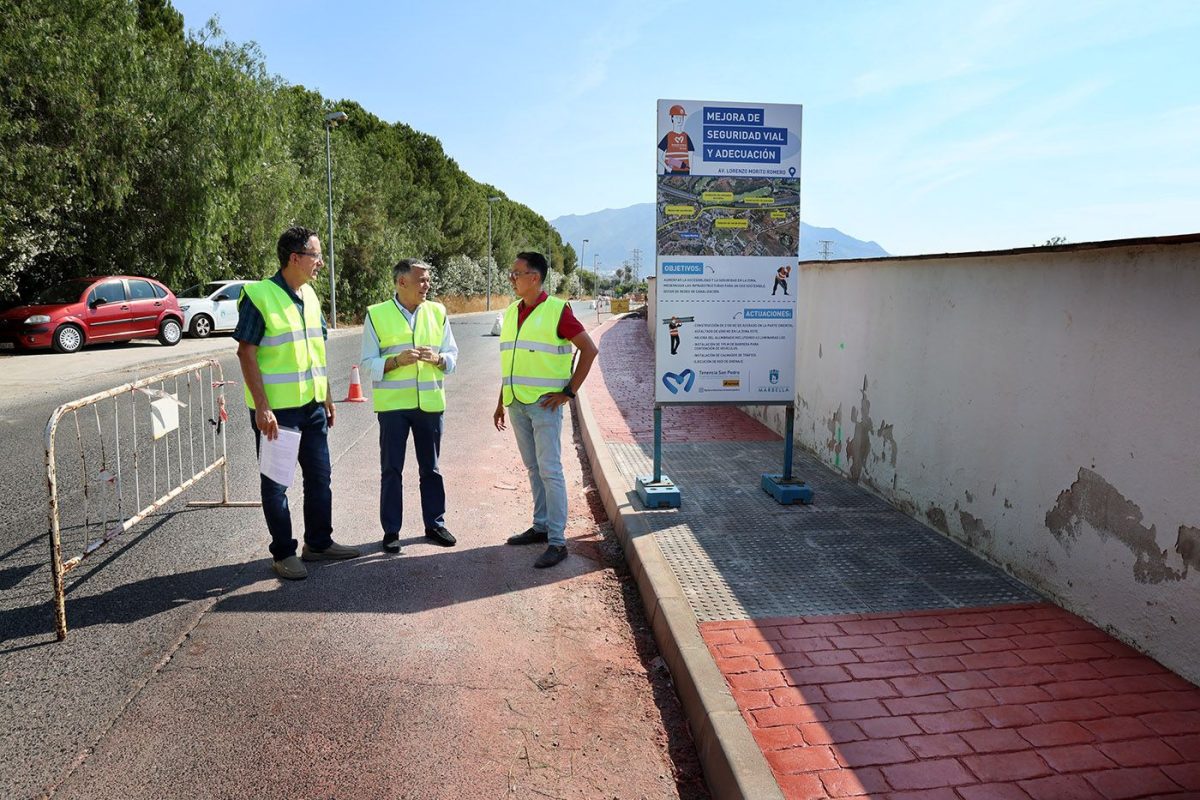 Marbella actúa en El Gamonal para mejorar una carretera usada como alternativa a la A-7 - Marbella avenida Morito Un kilómetro de obras para hacer más segura la conexión entre San Pedro y Benahavís