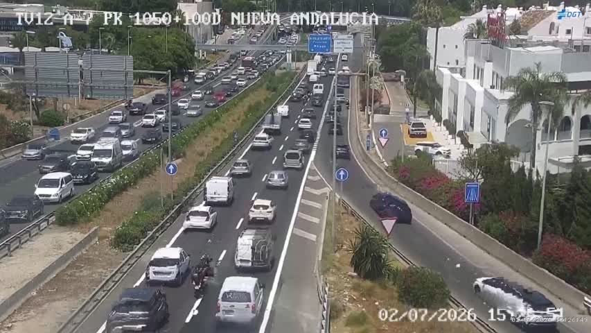 Dos accidentes colapsan la A-7 en Marbella y Mijas con más de cinco kilómetros de retenciones - atasco nueva andalucia atasco nueva andalucia